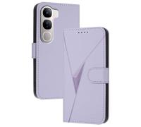 GOGME Coque avec Fermeture Magnétique pour Vivo Y31 5G - Étui Portefeuille, Support Multi-Angle et Protection Totale - Violet Clair