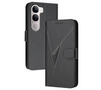GOGME Coque avec Fermeture Magnétique pour Vivo Y31 5G - Étui Portefeuille, Support Multi-Angle et Protection Totale - Noir