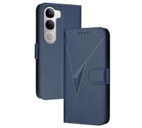 GOGME Coque avec Fermeture Magnétique pour Vivo Y31 5G - Étui Portefeuille, Support Multi-Angle et Protection Totale - Bleu