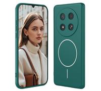 GOGME Coque en Silicone Liquide pour Huawei Honor Magic 7 Lite / Magic7 Lite avec Étui Élégant Et Housse Antichoc, Slim Cover Design, Compatible avec MagSafe - Vert foncé