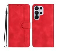 GOGME Coque Étui Housse pour Samsung Galaxy S26 Ultra 5G, Coque Cuir Premium avec Porte-Cartes & Support - Protection Intégrale Fermeture Magnétique - Rouge