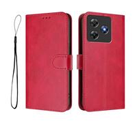 GOGME Coque Portefeuille Design Classique pour Blackview Wave 8/Blackview Wave 8C, Fermeture Magnétique RFID Bloquant, Etui Antichoc, Flip Housse avec Support - Rojo Rosa