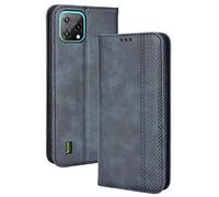 GOGME Coque pour Blackview A55 Etui, Cuir Premium PU + TPU Housse Folio Flip Case, Cover Portefeuille ave ID Carte de Crédit Slot Fermeture Magnétique, Bleu
