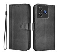 GOGME Coque pour Blackview Wave 8/Blackview Wave 8C - Étui en Cuir TPU Élégant avec Fonction Portefeuille, Fermeture Magnétique, Protection Complète Housse, Noir