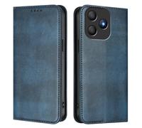 GOGME Coque pour Blackview Wave 9C, Étui Portefeuille en Cuir avec Protection RFID, Housse de Protection avec Support et Fentes pour Cartes - Bleu