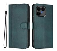 GOGME Coque pour Fairphone 6 - Étui en Cuir TPU Élégant avec Fonction Portefeuille, Fermeture Magnétique, Protection Complète Housse, Vert foncé