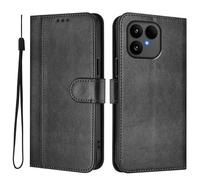 GOGME Coque pour Fairphone 6 - Étui en Cuir TPU Élégant avec Fonction Portefeuille, Fermeture Magnétique, Protection Complète Housse, Noir