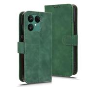 GOGME Coque pour Fairphone 6 Etui, Protection Housse Premium PU/TPU Cuir Flip Portefeuille ave [Magnétique] [Carte Fentes] [Stand Fonction], Vert
