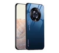 GOGME Coque pour Honor Magic4 Pro 5G, Étui en Gradient Color Back Cover en Verre Trempé Résistant aux Rayures Case, Souple Silicone TPU Anti-Choc Housse(7)