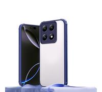 GOGME Coque pour Huawei Honor 90 Smart/Honor X7b, Bumper Cadre Antidérapant Mat Étui Transparent & Housse Protectrice Fine Contre Chocs et Rayures - Bleu