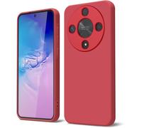 GOGME Coque pour Huawei Honor Magic 8 Lite / Magic8 Lite Étui avec Doublure en Microfibre Anti-Rayures Liquide Silicone Housse Antichoc Protection Souple TPU Case, Rouge