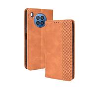 GOGME Coque pour Huawei Nova 8i / Honor 50 Lite Etui, Cuir Premium PU + TPU Housse Folio Flip Case, Cover Portefeuille ave ID Carte de Crédit Slot Fermeture Magnétique, Brown