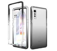 GOGME Coque pour LG Velvet 5G/4G, Full Body Protection Housse de Gradient Color Très Mince TPU Bumper Case Cover, Étui de Antichoc Silicone Souple pour LG Velvet 5G/4G, Noir