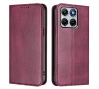 GOGME Coque pour Motorola Edge 70 Fusion, Étui Portefeuille en Cuir avec Protection RFID, Housse de Protection avec Support et Fentes pour Cartes - Rouge