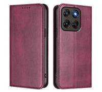 GOGME Coque pour Motorola Moto G67, Étui Portefeuille en Cuir avec Protection RFID, Housse de Protection avec Support et Fentes pour Cartes - Rouge