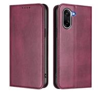 GOGME Coque pour Oneplus Nord CE5, Étui Portefeuille en Cuir avec Protection RFID, Housse de Protection avec Support et Fentes pour Cartes - Rouge