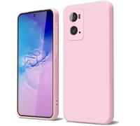 GOGME Coque pour Oppo A36 / A76 / Realme 9i Étui avec Doublure en Microfibre Anti-Rayures Liquide Silicone Housse Antichoc Protection Souple TPU Case, Rose