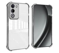 GOGME Coque pour Oppo A5 4G / 5G Coins Renforcés Étui avec Film Camera Housse/TPU Anti - Rayures Antichoc Souple Claire Design - Argent