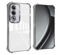 GOGME Coque pour Oppo A6 Pro 5G Coins Renforcés Étui avec Film Camera Housse/TPU Anti - Rayures Antichoc Souple Claire Design - Argent