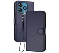 GOGME Coque pour Oukitel C51, Étui Housse Portefeuille en Cuir Premium avec Fermeture Magnétique, Porte-Cartes, Support et Dragonne - Bleu