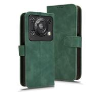 GOGME Coque pour Oukitel C60 / C60 Pro Etui, Protection Housse Premium PU/TPU Cuir Flip Portefeuille ave [Magnétique] [Carte Fentes] [Stand Fonction], Vert