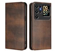 GOGME Coque pour Oukitel C62 / C62 Pro, Étui Portefeuille en Cuir avec Protection RFID, Housse de Protection avec Support et Fentes pour Cartes - Marron