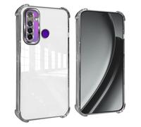 GOGME Coque pour Realme 5 / Realme 5S / Realme 5i / Realme C3 Coins Renforcés Étui avec Film Camera Housse/TPU Anti - Rayures Antichoc Souple Claire Design - Argent