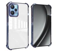 GOGME Coque pour Realme 9 Pro+ Plus 5G / Realme 9 4G Coins Renforcés Étui avec Film Camera Housse/TPU Anti - Rayures Antichoc Souple Claire Design - Bleu