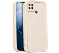 GOGME Coque pour Realme C21Y / C25Y, Housse de Protection Intégrale en Silicone TPU Doux, Étui Antichoc Anti-Poussière - Blanc
