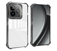 GOGME Coque pour Realme GT7 Pro/GT 7 Pro Coins Renforcés Étui avec Film Camera Housse/TPU Anti - Rayures Antichoc Souple Claire Design - Noir