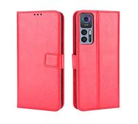 GOGME Coque pour TCL 30 Plus/TCL 30+ Etui Portefeuille, Magnétique Premium Cuir PU/TPU Flip Case Cover, Antichoc Housse avec Carte Fentes/S tand Fonction. Rouge