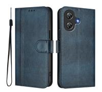 GOGME Coque pour Ulefone Note 21 - Étui en Cuir TPU Élégant avec Fonction Portefeuille, Fermeture Magnétique, Protection Complète Housse, Bleu