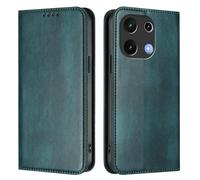 GOGME Coque pour UMIDIGI Note 100 / Note 100A, Étui Portefeuille en Cuir avec Protection RFID, Housse de Protection avec Support et Fentes pour Cartes - Vert foncé
