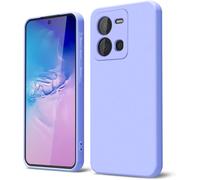 GOGME Coque pour Vivo Y35 / Y22 / Y22s Étui avec Doublure en Microfibre Anti-Rayures Liquide Silicone Housse Antichoc Protection Souple TPU Case, Violet