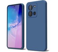 GOGME Coque pour Vivo Y35 / Y22 / Y22s Étui avec Doublure en Microfibre Anti-Rayures Liquide Silicone Housse Antichoc Protection Souple TPU Case, Bleu