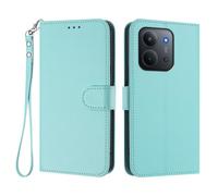 GOGME Coque pour Xiaomi Redmi 15C 4G, Étui Housse Portefeuille en Cuir Premium avec Fermeture Magnétique, Porte-Cartes, Support et Dragonne - Menthe