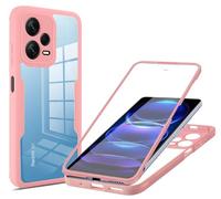 GOGME Coque pour Xiaomi Redmi Note 12 Pro+ Plus 5G - avec Protecteur d'Écran, Étui Antichoc, Housse Antichute, Résistant aux Rayures, Bumper Protection Élégante, Rose