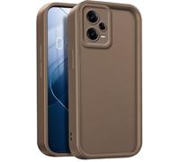 GOGME Coque pour Xiaomi Redmi Note 12 Pro+ Plus 5G, Housse de Protection Intégrale en Silicone TPU Doux, Étui Antichoc Anti-Poussière - Brun