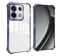 GOGME Coque pour Xiaomi Redmi Note 13 Pro 5G / Poco X6 5G Coins Renforcés Étui avec Film Camera Housse/TPU Anti - Rayures Antichoc Souple Claire Design - Bleu
