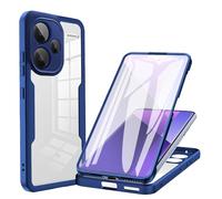 GOGME Coque pour Xiaomi Redmi Note 13 Pro+ Plus 5G - avec Protecteur d'Écran, Étui Antichoc, Housse Antichute, Résistant aux Rayures, Bumper Protection Élégante, Bleu