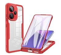 GOGME Coque pour Xiaomi Redmi Note 13 Pro+ Plus 5G - avec Protecteur d'Écran, Étui Antichoc, Housse Antichute, Résistant aux Rayures, Bumper Protection Élégante, Rouge