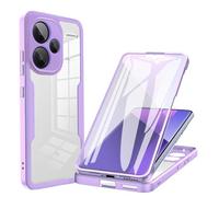 GOGME Coque pour Xiaomi Redmi Note 13 Pro+ Plus 5G - avec Protecteur d'Écran, Étui Antichoc, Housse Antichute, Résistant aux Rayures, Bumper Protection Élégante, Violet