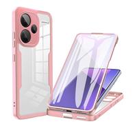 GOGME Coque pour Xiaomi Redmi Note 13 Pro+ Plus 5G - avec Protecteur d'Écran, Étui Antichoc, Housse Antichute, Résistant aux Rayures, Bumper Protection Élégante, Rose
