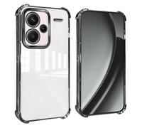 GOGME Coque pour Xiaomi Redmi Note 13 Pro+ Plus 5G Coins Renforcés Étui avec Film Camera Housse/TPU Anti - Rayures Antichoc Souple Claire Design - Noir