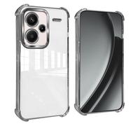 GOGME Coque pour Xiaomi Redmi Note 13 Pro+ Plus 5G Coins Renforcés Étui avec Film Camera Housse/TPU Anti - Rayures Antichoc Souple Claire Design - Argent