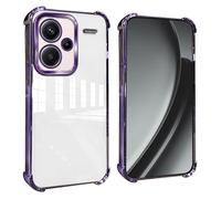 GOGME Coque pour Xiaomi Redmi Note 13 Pro+ Plus 5G Coins Renforcés Étui avec Film Camera Housse/TPU Anti - Rayures Antichoc Souple Claire Design - Violet