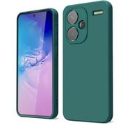 GOGME Coque pour Xiaomi Redmi Note 13 Pro+ Plus 5G Étui avec Doublure en Microfibre Anti-Rayures Liquide Silicone Housse Antichoc Protection Souple TPU Case, Vert Foncé