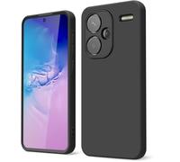 GOGME Coque pour Xiaomi Redmi Note 13 Pro+ Plus 5G Étui avec Doublure en Microfibre Anti-Rayures Liquide Silicone Housse Antichoc Protection Souple TPU Case, Noir