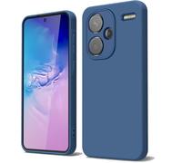 GOGME Coque pour Xiaomi Redmi Note 13 Pro+ Plus 5G Étui avec Doublure en Microfibre Anti-Rayures Liquide Silicone Housse Antichoc Protection Souple TPU Case, Bleu