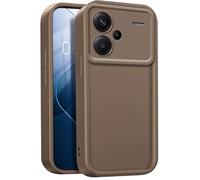 GOGME Coque pour Xiaomi Redmi Note 13 Pro+ Plus 5G, Housse de Protection Intégrale en Silicone TPU Doux, Étui Antichoc Anti-Poussière - Brun